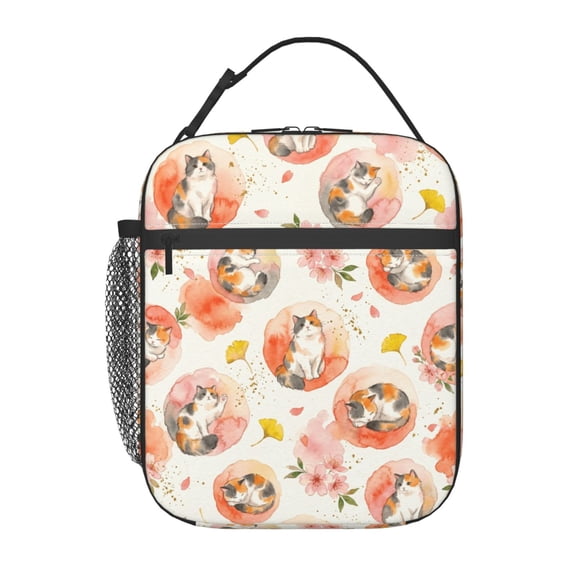 Cat Lunch Box Reusable Insulated Lunch Bag Thermal Cooler Tote For Men Women Picnic Work Office Travel Hiking
