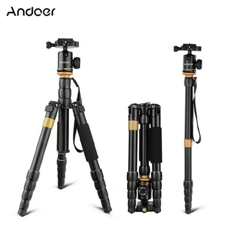 Andoer Professional Foldable Detachable Adjustable Photography Digital Camera Camcorder Video Tripod Monopod Ball Head for Canon Nikon Sony Panasonic