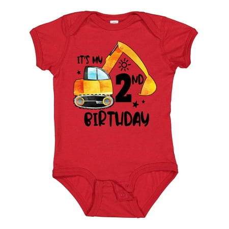 

Inktastic Construction Truck It s My 2nd Birthday Gift Baby Boy or Baby Girl Bodysuit