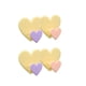 thumbnail image 2 of Ganchos de pared adhesivos en forma de corazón | Ganchos dobles de ventosa multifuncionales para ropa, toallas, sombreros, cocina, baño | Plástico | Paquete de 2 | Rosa y amarillo | 3,1 x 1,9, 2 of 6