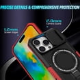 thumbnail image 5 of for iPhone 16 Pro Max Case Magnetic with Ring Stand Black Fits Wireless Charging, iPhone 16 Pro Max Phone Case with Camera Lens Protector Cover Shockproof Anti-Slip (Red Black), 5 of 17