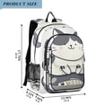 thumbnail image 2 of FORMRS Unisex School Backpack 17" Student Travel Bag with Laptop Compartment, Black Cute Cat, 2 of 7