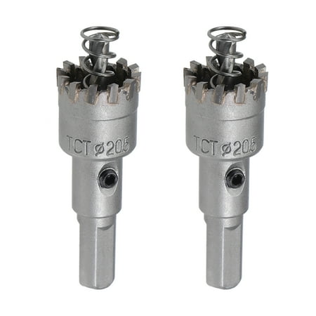 

Carbide Hole Cutter 20.5mm Hole Saw High Density Cemented Carbide Teeth Triangular Shank for Stainless Steel Metal 2 Pcs