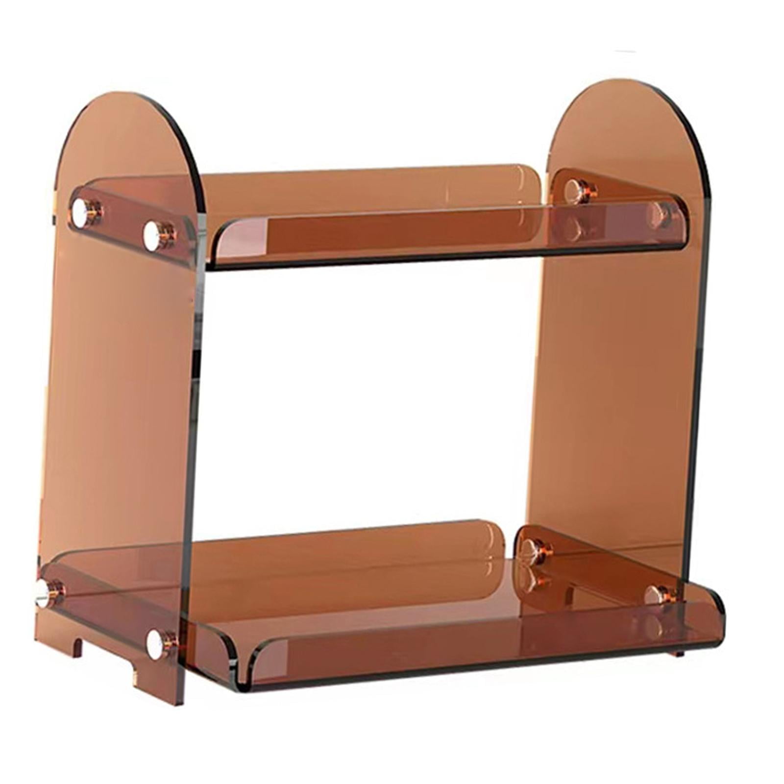 Fiocias Nordic Style Acrylic Bathroom Organizer Multifunctional Storage Vanity Organizer Brown