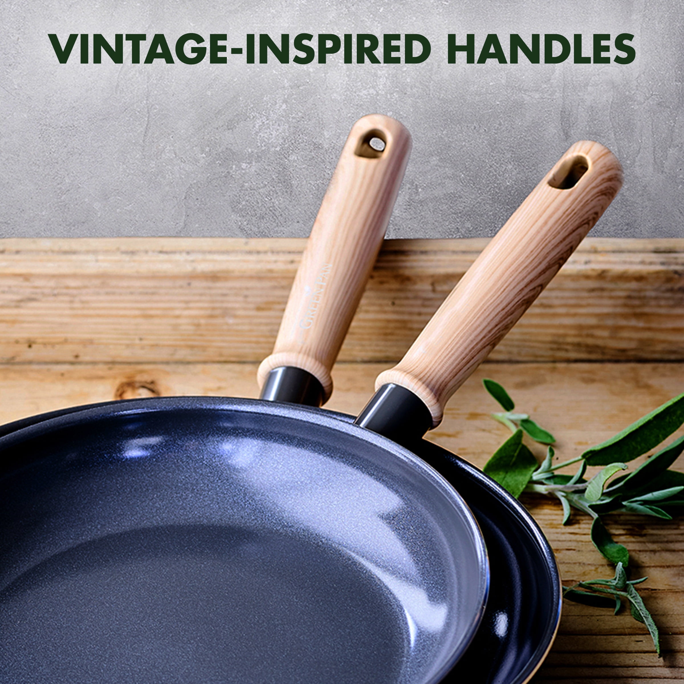 HUDSON Ceramic Nonstick Fry Pan 9.5 Inch Cookware, Pots and Pans