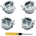 thumbnail image 1 of 4 Pcs 1 Inch Clamp Type Cable Connectors, Zinc Clamp Cable Connector Fittings for Metallic Conduit Protect Cables, 1 of 5