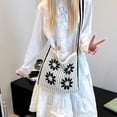 thumbnail image 5 of Hsqqdc Woven Flower Shoulder Bag, Large Capacity Knitted Hollow Tote for Summer Beach, 5 of 7
