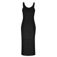 thumbnail image 5 of Women's Bodycon Maxi Dress Spring Elegant Sleeveless Formal Wedding Guest Cocktail Dresses Black M, 5 of 6
