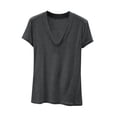 thumbnail image 3 of Thousandth Plus Size T-Shirt for Women Casual Modal Blouses Deep V-Neck Breathable Fitted Trendy Pullover Plain Short Sleeve Basic Slim Fit Tops, 3 of 7