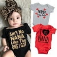 thumbnail image 2 of New summer newborn baby  boy baby girl cotton breathable jumpsuit I love NANA letter printed jumpsuit, 2 of 5