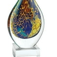 thumbnail image 2 of 12" Multi-Color Art Glass Teardrop on Crystal Base, 2 of 3