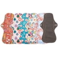 thumbnail image 1 of YOPTOP 5Pcs For Heavy Flow Bamboo Charcoal Reusable Menstrual Pads - Reusable Sanitary Pads | Reusable Panty Liners | Soft Cloth Menstrual Pads - 5 Pack Reusable Menstrual Pads (Extra Large),styleb, 1 of 5