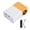 Yellow and White - UK Plug, variant on YAHHU LED Mini Projector 1080P Full HD Portable Home Theater Movie Projector for Kids, 30000 Hours Lamp Life, 24-60 inches / 61-152 cm Display Size, Built-in HIFI Speaker, Yellow/White AU Plug
