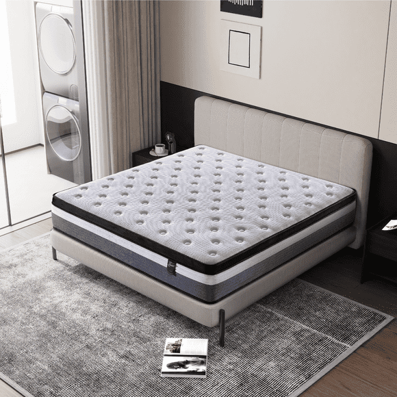 LivinVeluris Queen Mattress, 10 Inch Endy Mattress Queen Bed in a Box, Gel Memory Foam Hybrid Mattress for Pressure Relief and Cooling Comfort, CertiPUR-US Certified Memory Foam Mattress