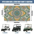 thumbnail image 3 of Decorative Mandala Golf Cart Seat Cover 51" x 31" - Universal Fit Microfiber Towel Blanket for Protecting and Enhancing Front Seats, 3 of 8