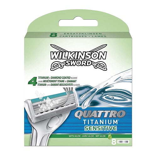 Wilkinson Sword Quattro Titanium Sensitive Pack of Blades - Walmart.com