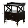 thumbnail image 4 of Organnice  2-Drawer Black Nightstand For Bedroom,Shelf Side Table, 4 of 5