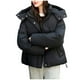thumbnail image 5 of Parkas de manga larga para mujer, chaqueta informal de algodón con capucha y mangas largas de colores., 5 of 5