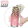 thumbnail image 6 of Pink Leopard Print 40 Oz Tumbler with Handle Lid and Straw, Stainless Steel Double Walled Vacuum Insulated Cup, Cute Anniversary Wedding Birthday Gifts Tumbler for Women Men Friends Outdoor Indoor, 6 of 7