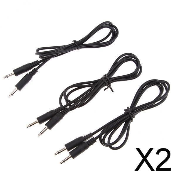 Cable de Audio Hugo 3.5mm Macho a Macho Mono 1M Negro 3 Piezas