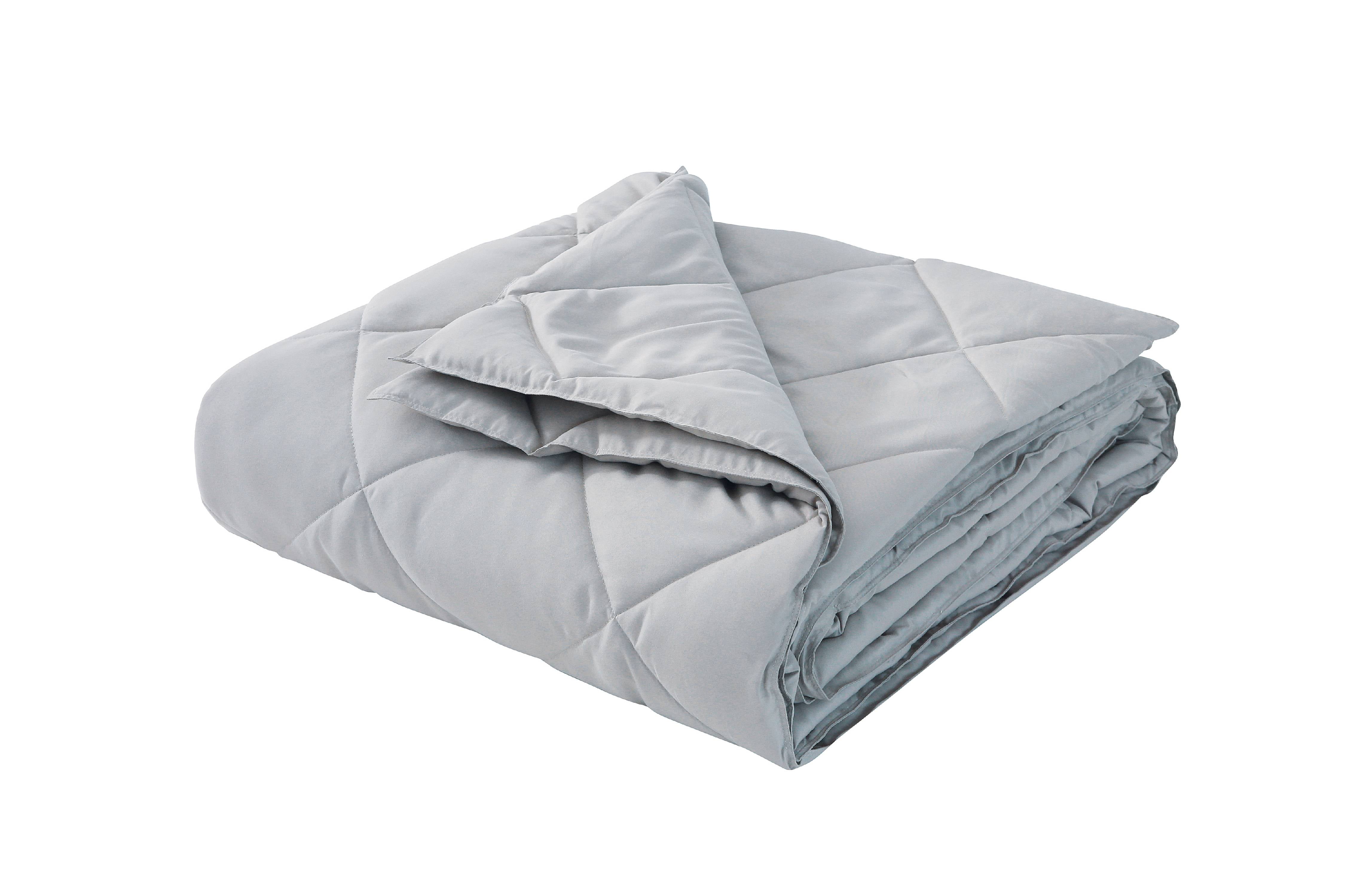 St. James Home Soft Cover Nano Feather Filled Blanket, Light Grey, King