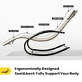 thumbnail image 4 of Pellebant  Chaise Patio Rocking Chair with Pillow Beige, 4 of 7