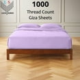 thumbnail image 2 of LuckShree Split California King Size 5-PC Sheet Set - 1000-TC Giza Cotton 18" Extra Deep Pockets - Lilac Color, 2 of 7