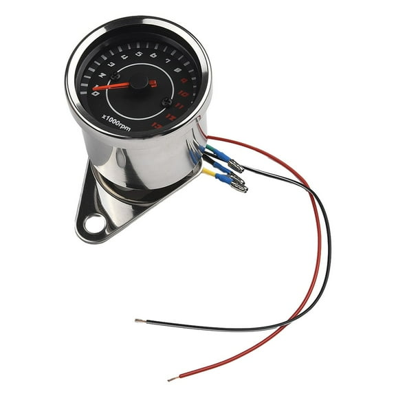 chengsi Motorcycle Tachometer Meter LED Durable 12V Backlight 13K RPM Shift Waterproof Stainless Steel Housing Glass Top Refit Accessory