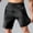 Black, variant on Mens Mid Rise Stretch Quick Dry Athletic Bottoms, Zipper Pockets Reflective Strip Breathable Workout Shorts Gray M