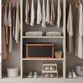 thumbnail image 4 of Lavatelli: Storage Box 2 Pack: Large - Leather Brown - Lid-Handles, Decorative Cardboard Organizer, Stack-Fold, Home-Clothes-Linen, 19.7 x 15.7 x 9.8", 4 of 9