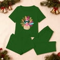 thumbnail image 4 of Levmjia Womens 3 Piece Pajama Set Short Sleeve Top Sleepwear With Pants and Shorts Thanksgiving Soft Casual Home Comfort Relaxing Nightwear Daily Wear, 4 of 8