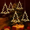 thumbnail image 4 of IPEWLEX Christmas LED Window Decoration Lights - Suction Cup Hook, Battery Powered Warm White Lights for Indoor Holiday Display, 4 of 6