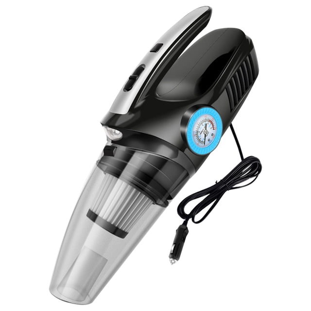 Car Led Lights,Car Vacuum Handheld Cleaner and Tire Inflator 4-in-1 - 12V Compressor with LED Light Portable Vacuum with Pump