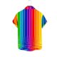 thumbnail image 3 of Mens Manga Corta Botón Abajo Camisas Gira Cuello Impresión Botón Camisa, Casual Blusa de Verano para Hombres, 3 of 4