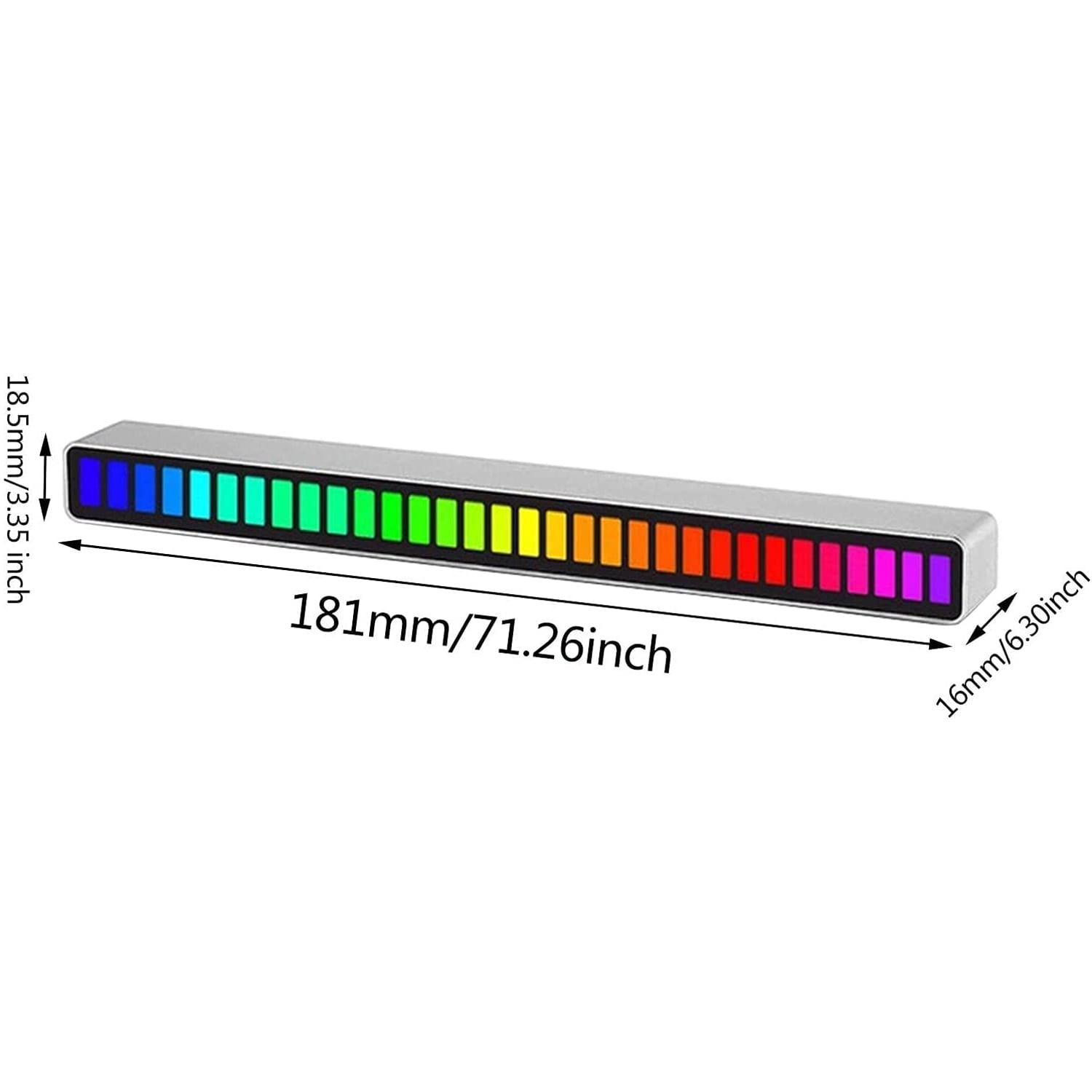 Sound Reactive LED Light Bar 32 Bit RGB Colorful Sound Control Audio