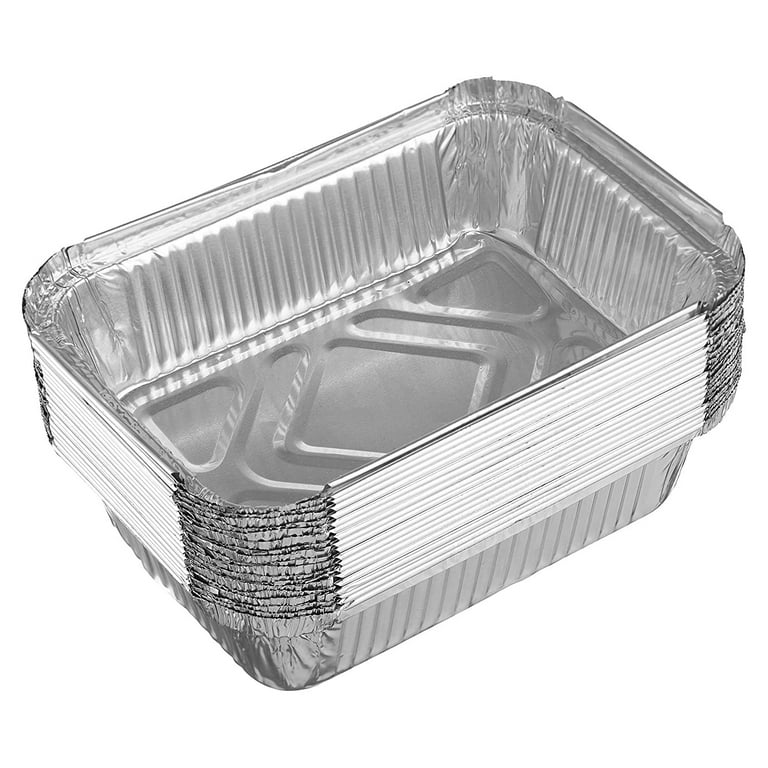 [200 Pack] EcoQuality 1LB Oblong Take Out Foil Baking Pans - 705 Aluminum  Pan for Baking, Roasting, Potluck, Reheating, Catering, Party, BBQ, Baking