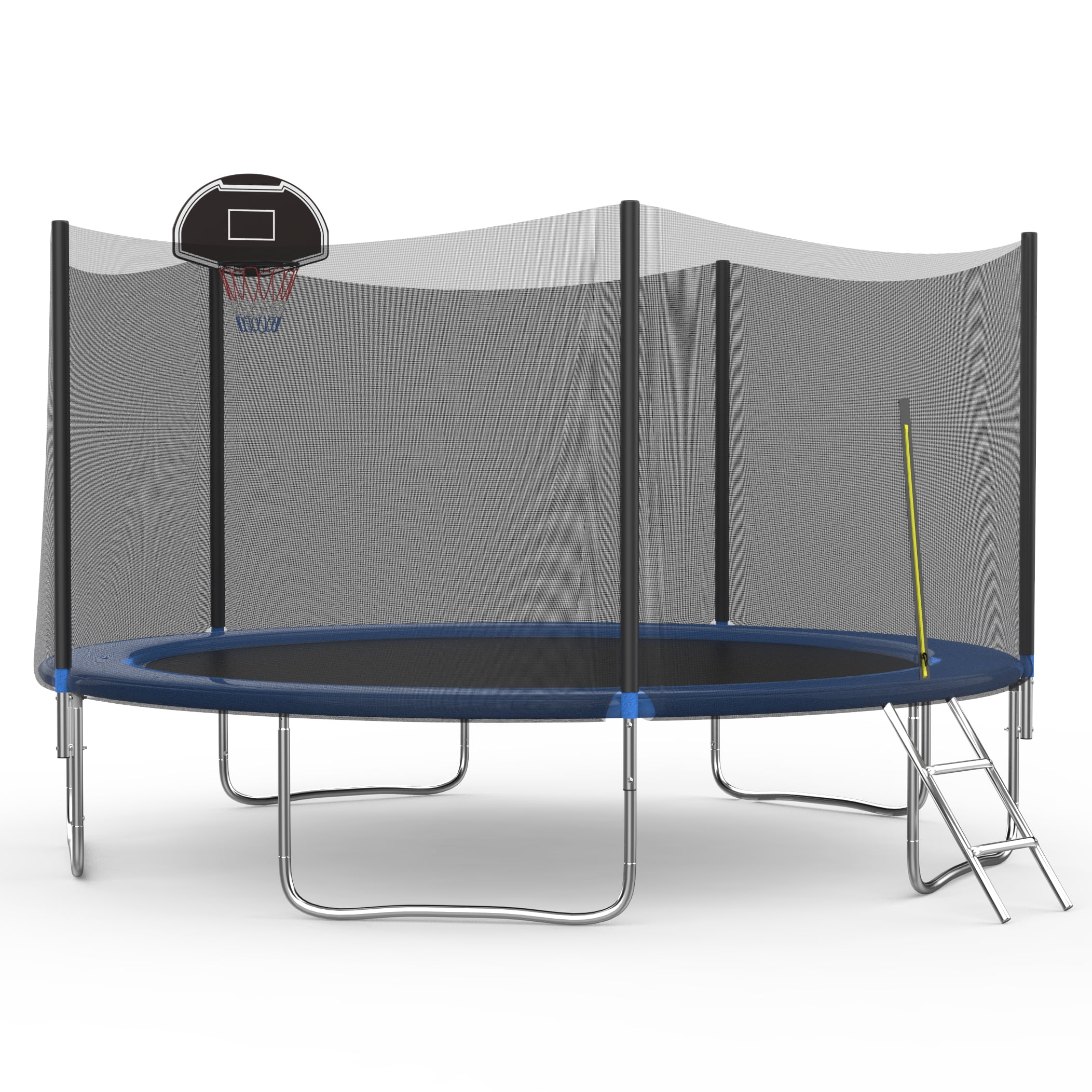 jump one総柄 イエロー グレー サイズ34 JumpKing 7.5-Foot Trampoline, with Enclosure, Black/Yellow