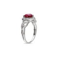 thumbnail image 3 of 4.50 Carat (Ctw) Lab-Created Ruby Heart Ring and Matching Pendant in Sterling Silver for Women, 3 of 6