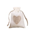 thumbnail image 2 of Advancent Bolsa de arpillera con cordón para regalo, pequeño organizador, pendientes, joyería, colgantes, pulsera, almacenamiento, soporte Almacenamiento y organización del hogar color crema, 2 of 6