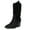 Black, variant on Kayla Womens Western Slouch Boots Mid Calf Block Heel Cowboy Boots