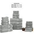 thumbnail image 2 of Bergamo 18 Piece Spun loft Towel Set with Striped Pattern The Urban Port, Blue, 2 of 2
