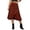 Wine, variant on Tqcoqu Women's Solid Suede Irregular Midi Skirt,Elastic High Waist Wrap Ruffle Hem Casual Asymmetrical Skirt