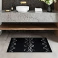 AGELMAT Boho Bathroom Rug 2' x 3',Black and White Area Rug for Bedroom ...