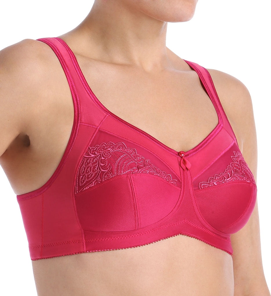 Wear /& Go Fully Padded Satin Embroidered Mastectomy Bra Stuffed Cups
