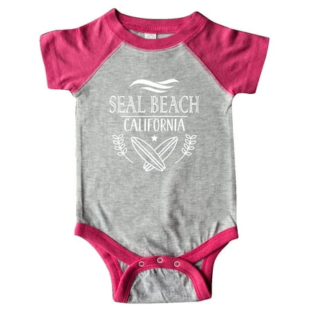 

Inktastic Seal Beach California Gift Surfing Gift Baby Boy or Baby Girl Bodysuit
