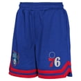 thumbnail image 2 of Youth Royal Philadelphia 76ers Teardrop Fleece Shorts, 2 of 4