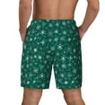 thumbnail image 2 of Lsque Mens Swim Trunks Christmas Snowflakes Pattern - Bathing Suit Compression Liner - Beach Swim Shorts Swimwear - (S-3XL) - Stretch Quick Dry -Large, 2 of 9