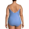 thumbnail image 3 of Simply Fit Womens 1Pc Plus Size Swimsuit With Criss Cross Shirring, 3 of 5