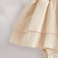 thumbnail image 7 of Karoyedx Baby Girl Clothes Baby Girl Summer Clothes Newborn Outfit Ruffle Romper Infant Baby Dress Bow Headband Beige Size,Newborn, 7 of 7