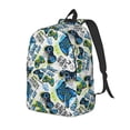 thumbnail image 1 of Disketp Game All Day print Canvas Backpack Lightweight Travel Daypack Student Rucksack Laptop Backpack-, 1 of 5